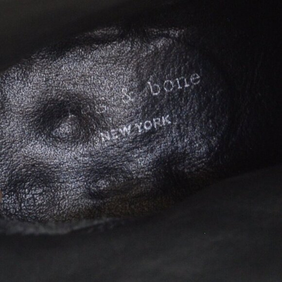 Rag & Bone Willow Brown Suede Studded Heeled Boots Sz 7 - Picture 11 of 11